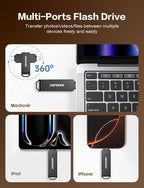 256GB Flash Drive Intended for iPhone, Memory Stick Storage Files Photos Videos - Image 2