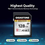 GIGASTONE 128GB SD Card 2-Pack, 4K Camera Pro MAX, A2 4K SDXC Memory Card High - Image 6
