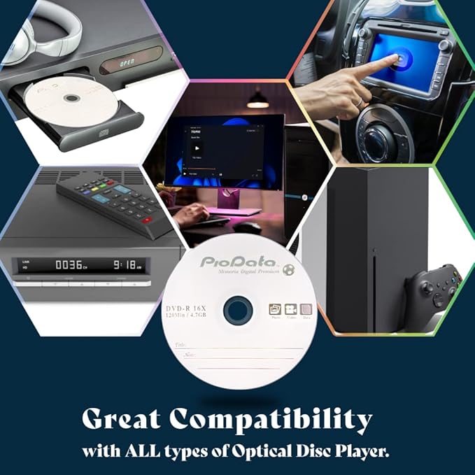 DVD-R 4.7GB 16X Logo Top Blank Media | 100-Pack Cake Box Spindle | Blank DVDs - Image 4