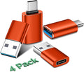Temdan USB to USB C Adapter 4 Pack, 【2*Type C Female to A Male Charger by Temdan