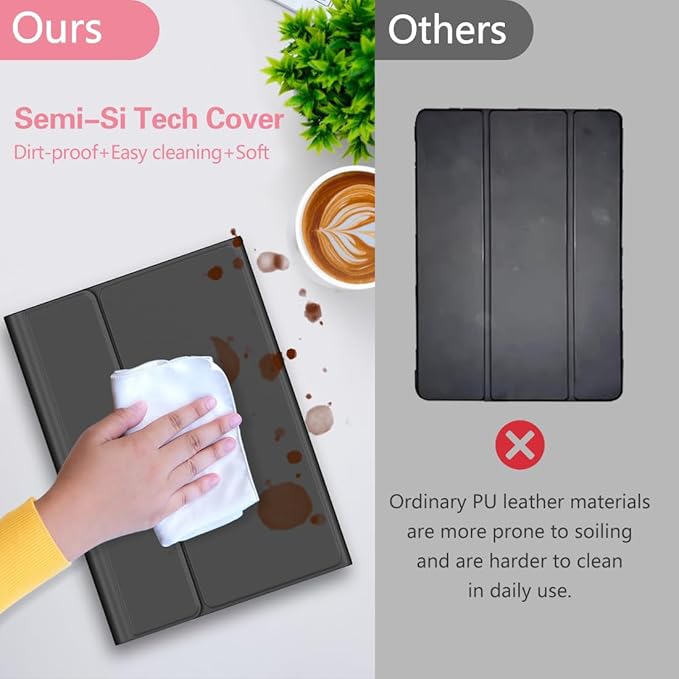 Galaxy Tab A9 Plus Case with Keyboard 5G 11 Inch 2023, 7 Color Backlit - Image 3