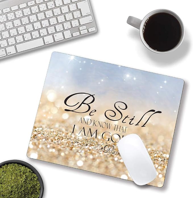 Christian Bible Verses Square Waterproof Mouse Pad Non-Slip Rubber Base - Image 4