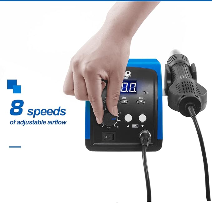 Hot Air Rework Station, Prostormer 120V Digital Display Heat Gun - Image 4