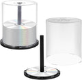 Homoyoyo 2PCS Empty CD/DVD Cake Box Spindle, Empty Plastic CD Cake Box Clear by Homoyoyo