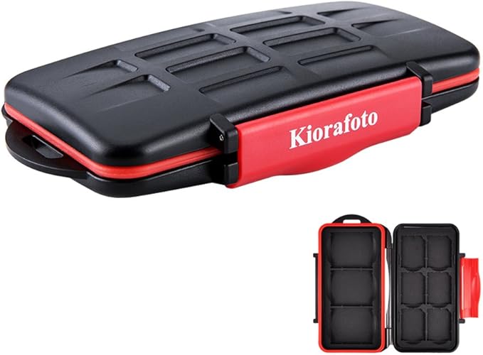 Kiorafoto 9 Slots Professional Water-Resistant Anti-Shock Holder Storage SD - Image 6