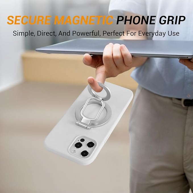 Magnetic Ring Holder Grip, Adjustable Magnet Phone Ring Stand, Strong Double - Image 7