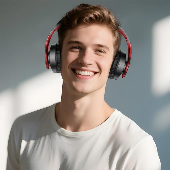 TUINYO Bluetooth Headphones, Over Ear Stereo Wireless Headset 40H Playtime - Image 2