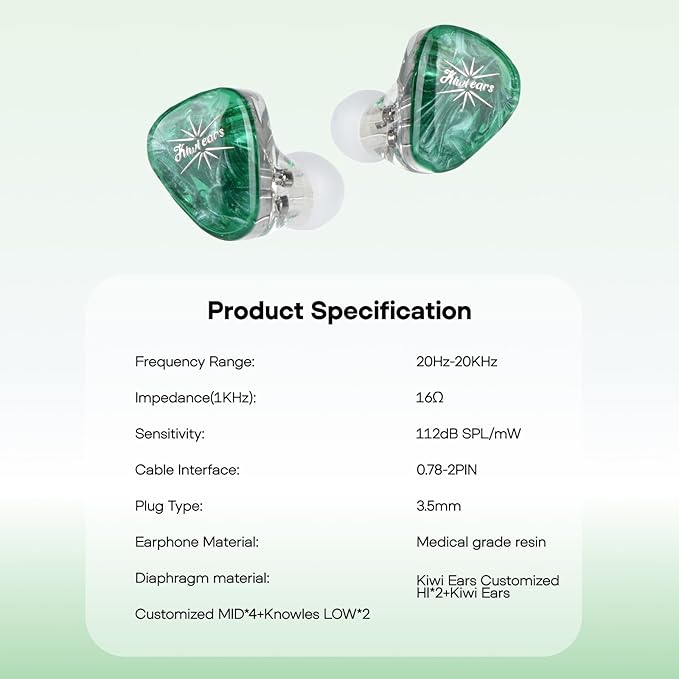 Linsoul Kiwi Ears Orchestra Lite Performance Custom 8BA in-Ear Monitor IEM - Image 5