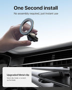 andobil for Magsafe Car Mount All Metal Magnetic Car Phone Holder for Samsung - Image 3