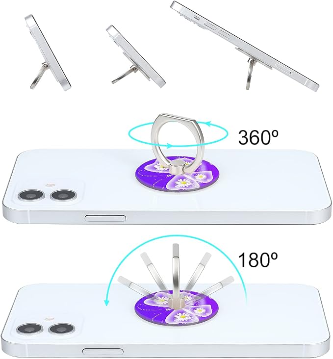 Bonoma Phone Ring Holder, 3 Pack Universal Finger Ring Stand Grip Kickstand Ring - Image 4