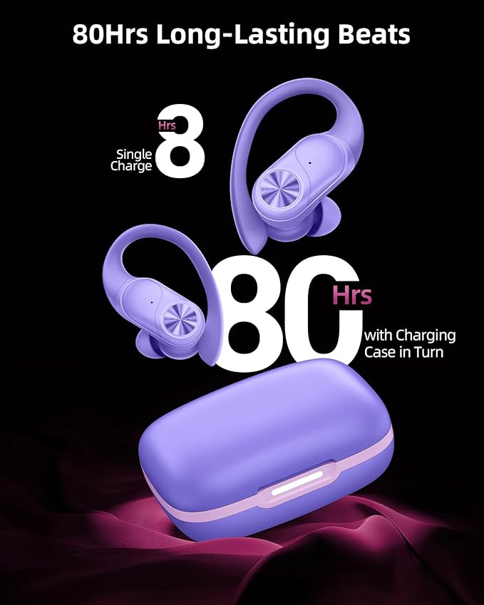 PocBuds Bluetooth Headphones Wireless Earbuds 80hrs Playtime Wireless Charging - Image 2