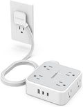 Surge Protector Power Strip, TESSAN Flat Plug Extension Cord by TESSAN