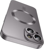 Magnetic for iPhone 15 Case Slim Soft Silicone Bumper Shockproof Metallic Shine by LEKEVO