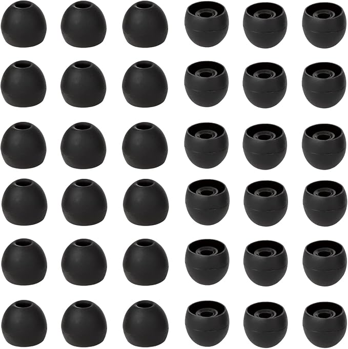 36 Pieces Medium Earbud Tips Soft and Comfortable Ear Bud Replacement Pieces by CYADCI