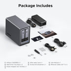 UGREEN NASync DXP2800 2-Bay Desktop NAS, Intel N100 Quad-core CPU, 8GB DDR5 RAM - Image 9