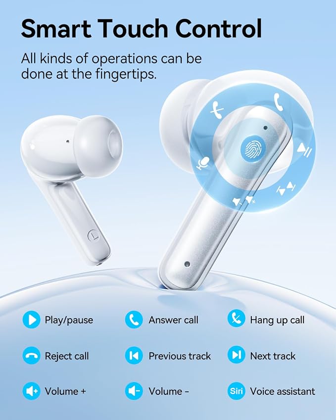 Wireless Earbuds, Deep Bass Stereo Sound, 40 Hours Playtime, Lightweight in-Ear - Image 4