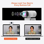 NUROUM V15AF 2K Webcam for PC, 1080p 60FPS AutoFocus Web Camera - Image 3