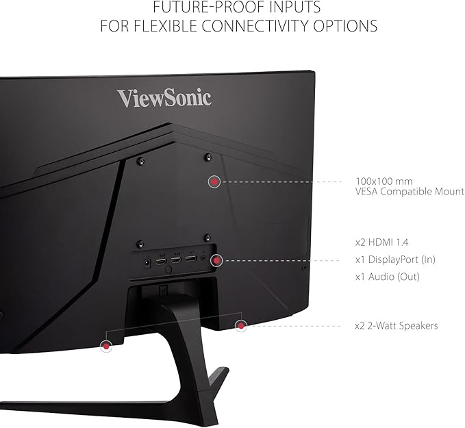 ViewSonic VX2418C 24 Inch 1080p 1ms 180Hz Curved Gaming Monitor - Image 6