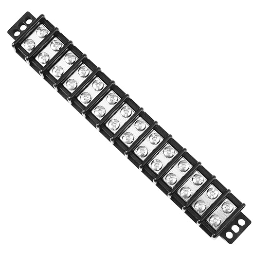 GLOSO Marine Terminal Blocks TBD Double Row Stainless 10-22 AWG Cu, 30A/600V- 1 by GLOSO