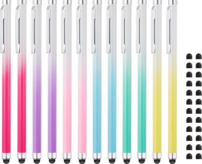 Stylus Pens for Touch Screens 12 Pack, Linfanc High Sensitivity and Precision by LINFANC