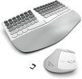 Ergonomic Wireless Keyboard and Mouse Set Creamy Wireless Keyboard Silent Mice by Unknown