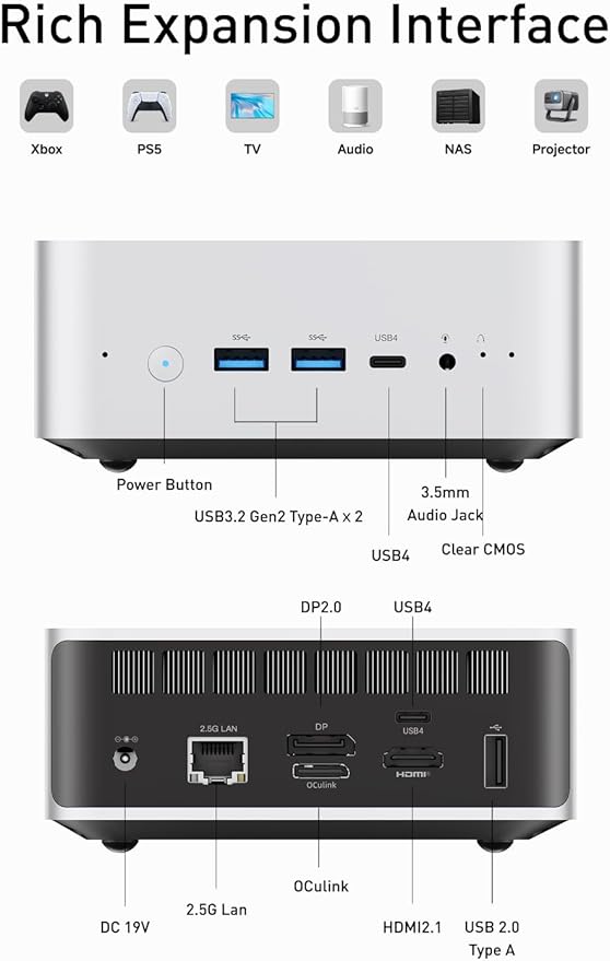 MINISFORUM AI Mini PC Barebone M1 Pro-125H - Image 6