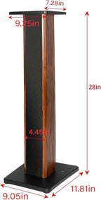 Speaker Stands Wood Grain 28 Inch Universal Floor Speaker Stands Pair Heavy - Image 7