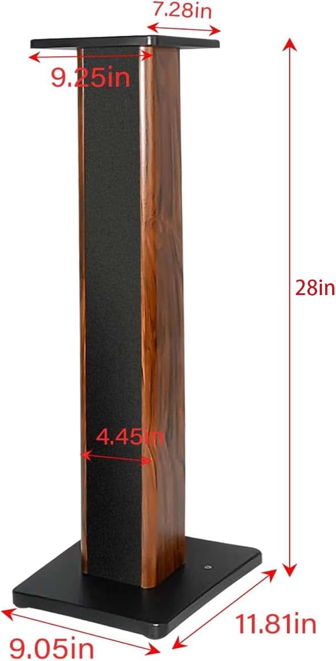 Speaker Stands Wood Grain 28 Inch Universal Floor Speaker Stands Pair Heavy - Image 7