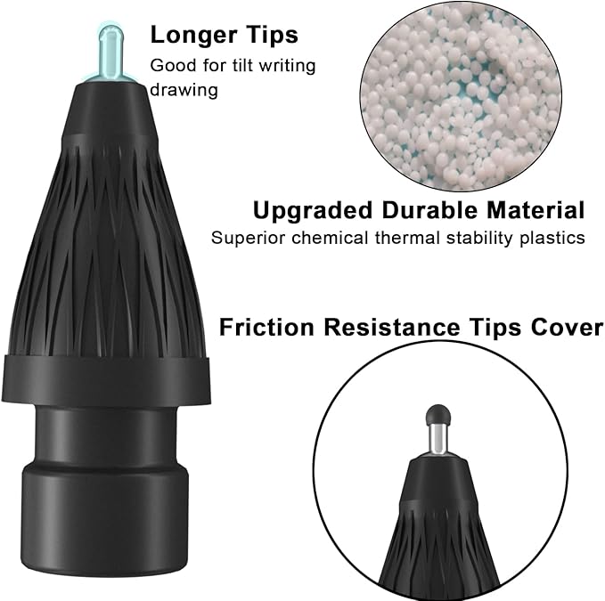 Upgraded Pencil Tips fits for Apple 2nd 1st Gen USB-C iPad Pro Pencil, No Wear - Image 3