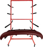 Mobile Bumper Storage Rack, 8 Pairs of Arms Double Sided Bumper Stand by Hymula