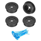 uxcell 4Pcs Cable Cord Grommet, 1-3/16" Rubber Desk Grommets Wire Pass Through by uxcell