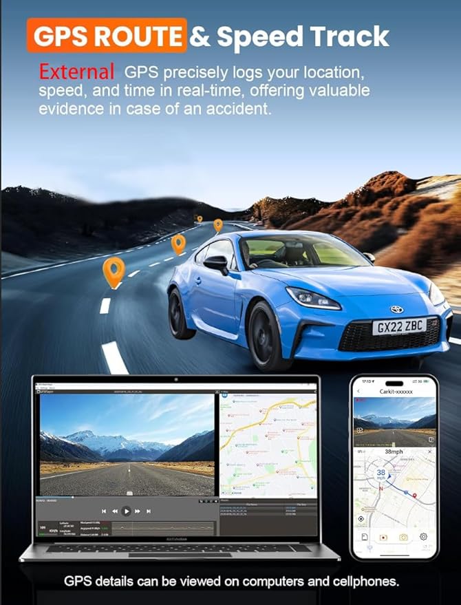 Mirror Dual Dash Camera, 4K and 1080P Dash Cam - Image 6
