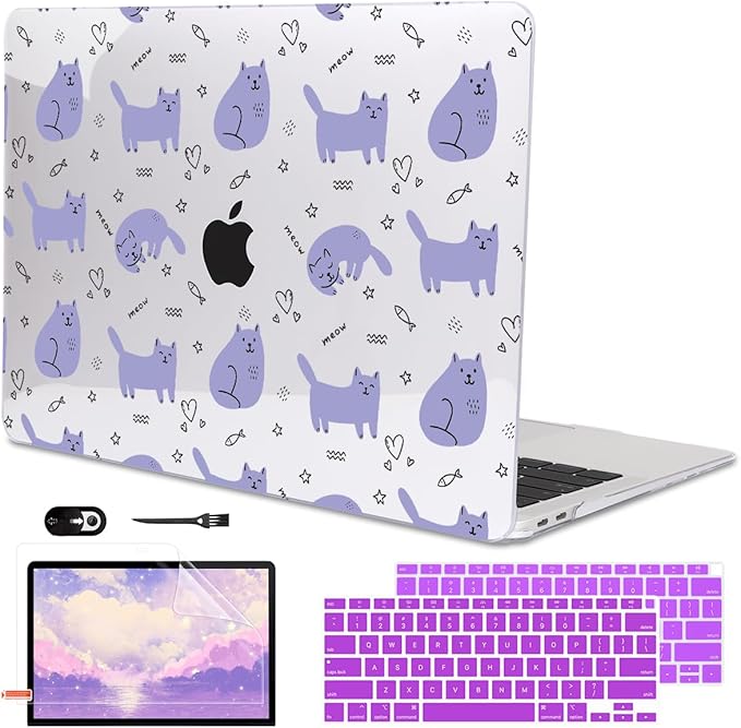 Compatible with 2021 2020 2019 2018 MacBook Air 13 inch Case M1 A2337 A2179 by LCMOCICO