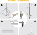 9.2 x 10 Ft Stainless Steel Backdrop Stand Heavy Duty, MSKIRA Adjustable - Image 6