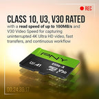 PNY 64GB Elite-X Class 10 U3 V30 SDXC Flash Memory Card - Image 3