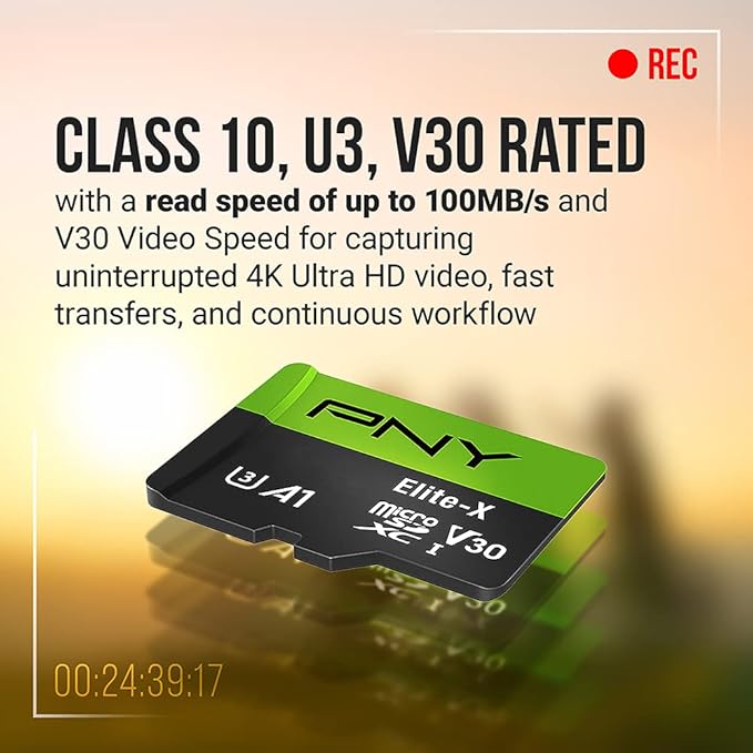 PNY 64GB Elite-X Class 10 U3 V30 SDXC Flash Memory Card - Image 3