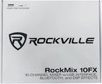 Rockville ROCKMIX 10FX 10-Channel Mixer, USB Recording Interface, Digital - Image 6