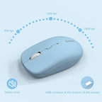 Wireless Keyboard and Mouse Combo, Full-Sized Wireless Keyboard and Adjustable - Image 6