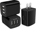 AILKIN 3 USB Wall Charger, Triple Charging Adapter, Fast Charging Block Home by AILKIN