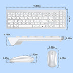 Wireless Keyboard and Mouse Combo, Ultra Slim Design Full Size Keyboard and 3 - Image 8