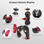Super Clamp with Dual Ballhead Magic Arm, Aluminum Camera Clamp Mount Kit - Image 8