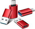 Temdan USB to USB C Adapter for iPhone 16 Charger 4 Pack, USBC Female to A Male by Temdan