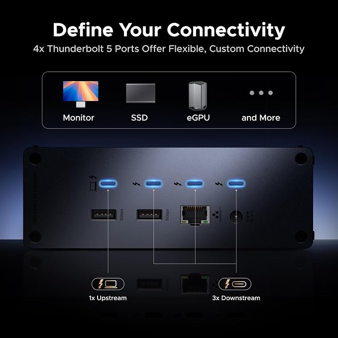UGREEN Revodok Max 2131 Thunderbolt 5 Dock, 120Gbps Transfer, Single 8K - Image 7