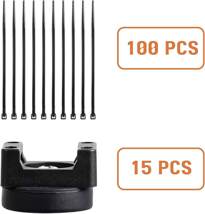 15Pcs Magnetic Cable Clips Zip Tie Mount Base, Cable Ties Holder, Electrical - Image 4