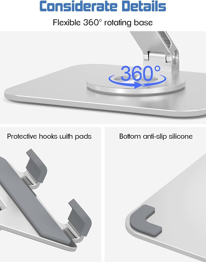 Tablet Stand Holder with 360°Rotating Base - Image 4