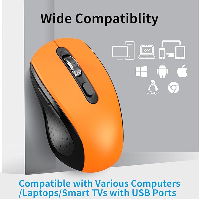 Wireless Mouse Ergonomic, Side Buttons Mouse, 2400 DPI, Silent and Anti Slip - Image 8