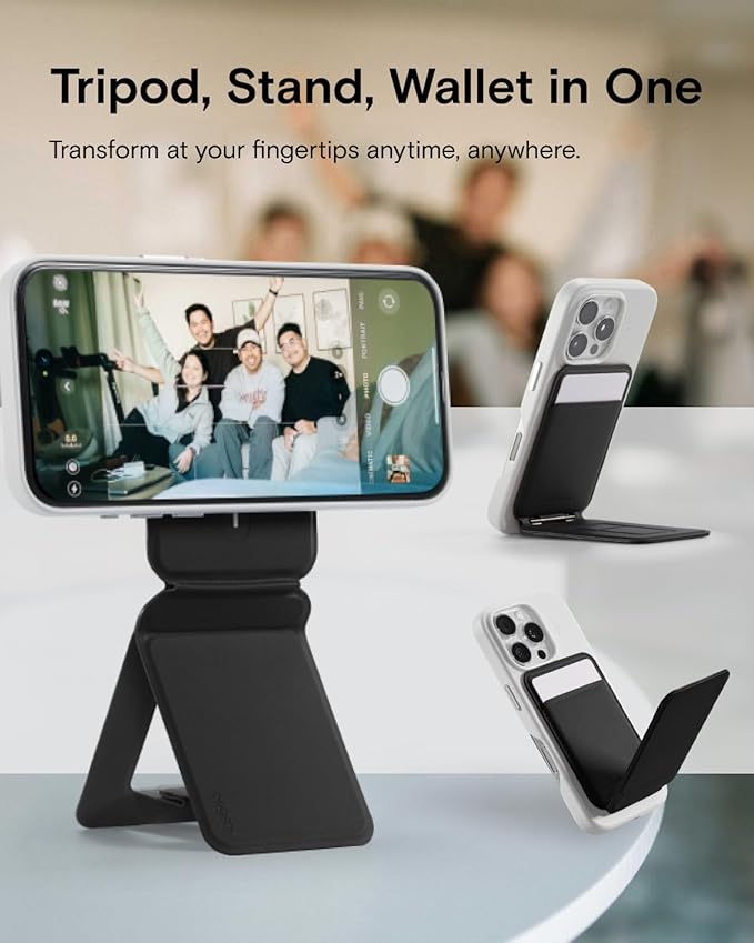 MOFT Phone Tripod Wallet, 3 in 1 Phone Stand MagSafe Wallet, NFC-Supported - Image 2