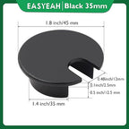 1 Pcs Desk Grommet 1-3/8" / 35 mm, Desk Cord Hole Cover, Cable Grommet Metal - Image 8