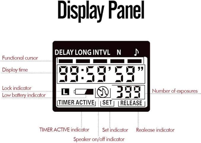 PHOTOOLEX Intervalometer Digital Camera Remote Shutter Release Controller LCD - Image 4