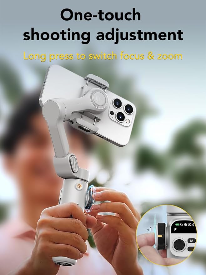 Smart X2 Gimbal Stabilizer for iPhone, Built-in 20cm Extension Rod, 3-axis - Image 5